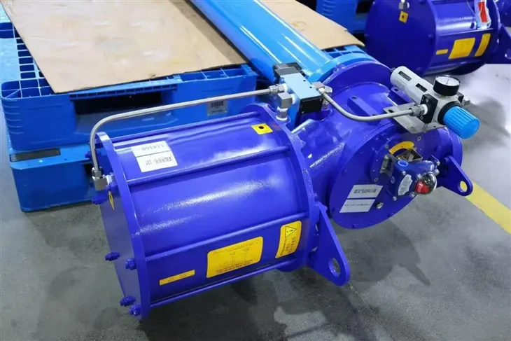 Pneumatyczny zawór motylkowy z żeliwa sferoidalnego